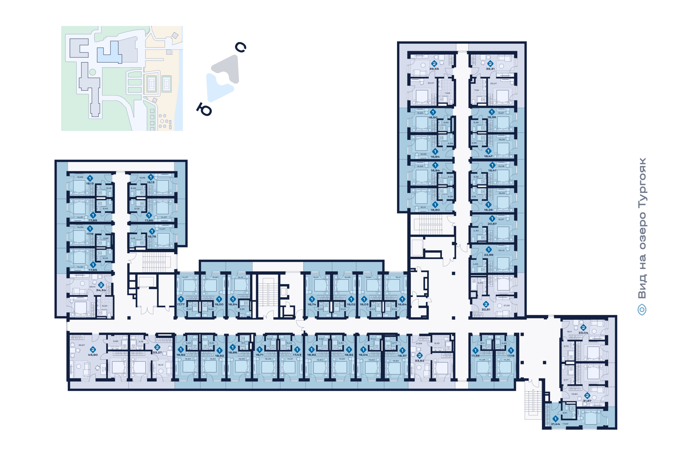 План этажа — апартаменты №334