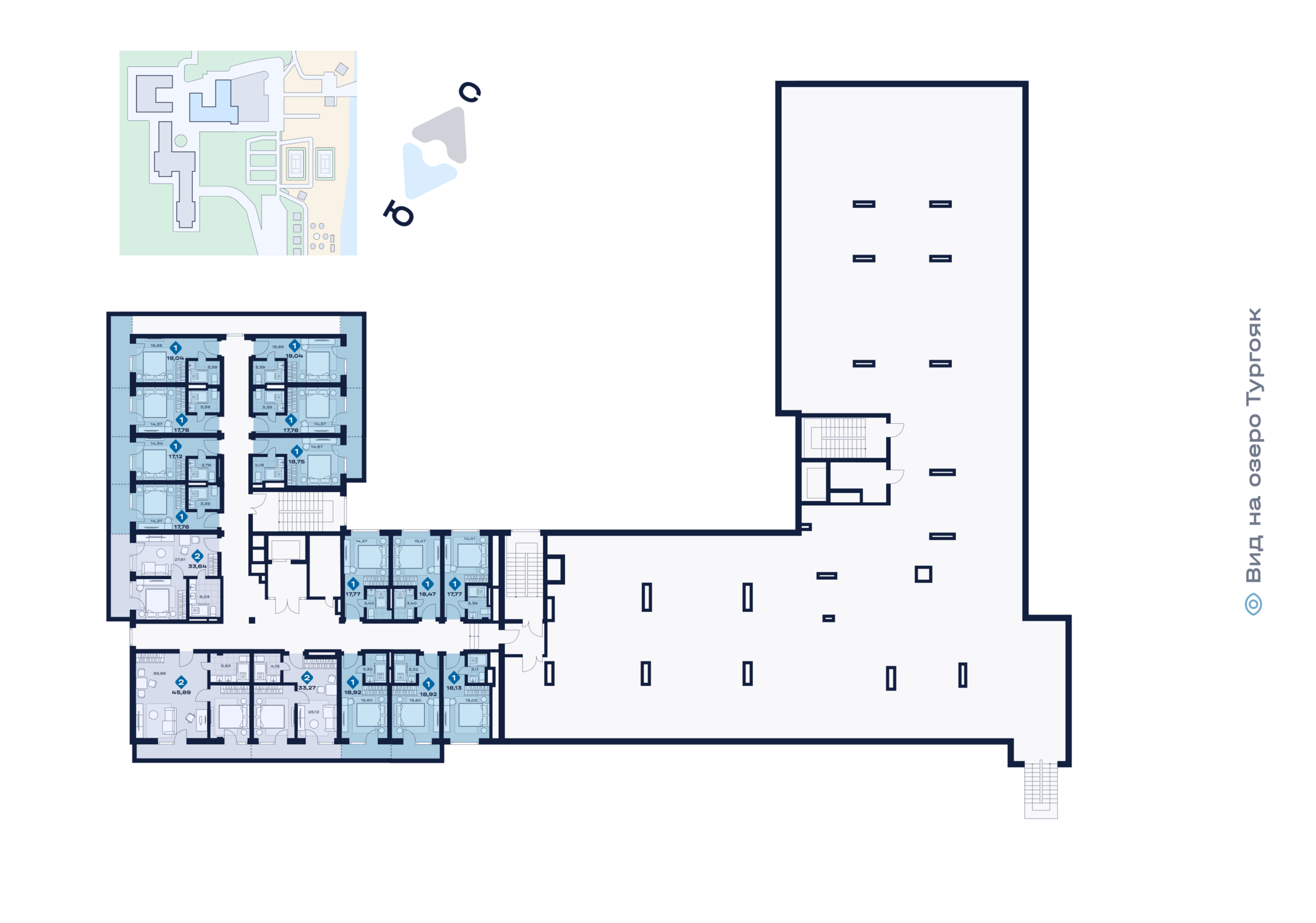 План этажа — апартаменты №609